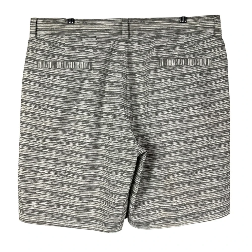 Grand Slam Gray Space Dye Golf Shorts 36 Button Zip Fly Flat Front Stretch